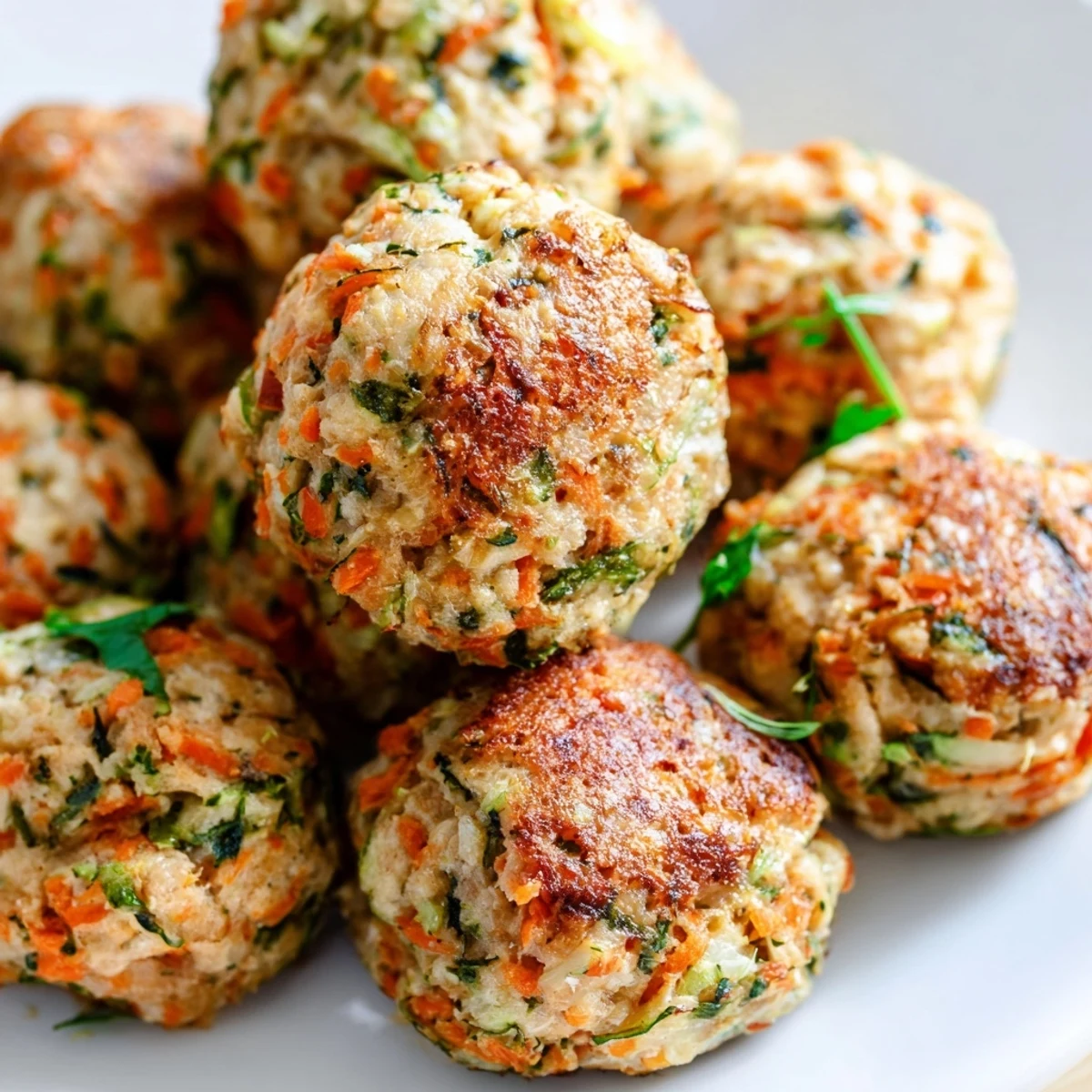 These bite-sized Turkey Snack Bites are garnished with fresh parsley and ready for a healthy appetizer spread.