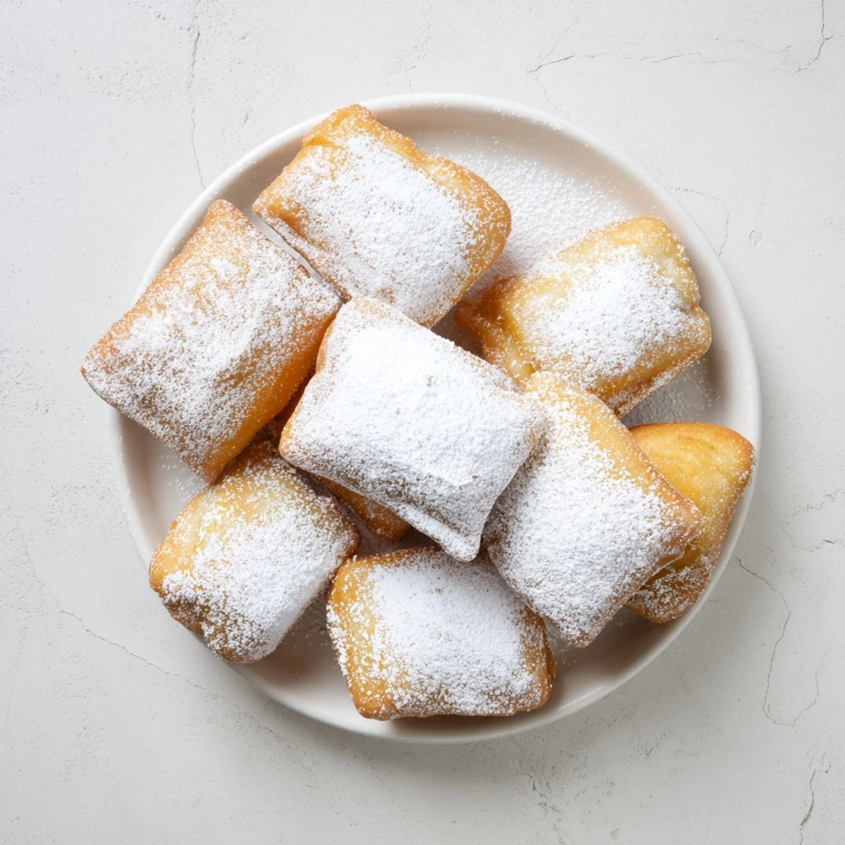 Freshly made Vanilla French Beignets with a light vanilla aroma, ready to be dipped in chocolate sauce.