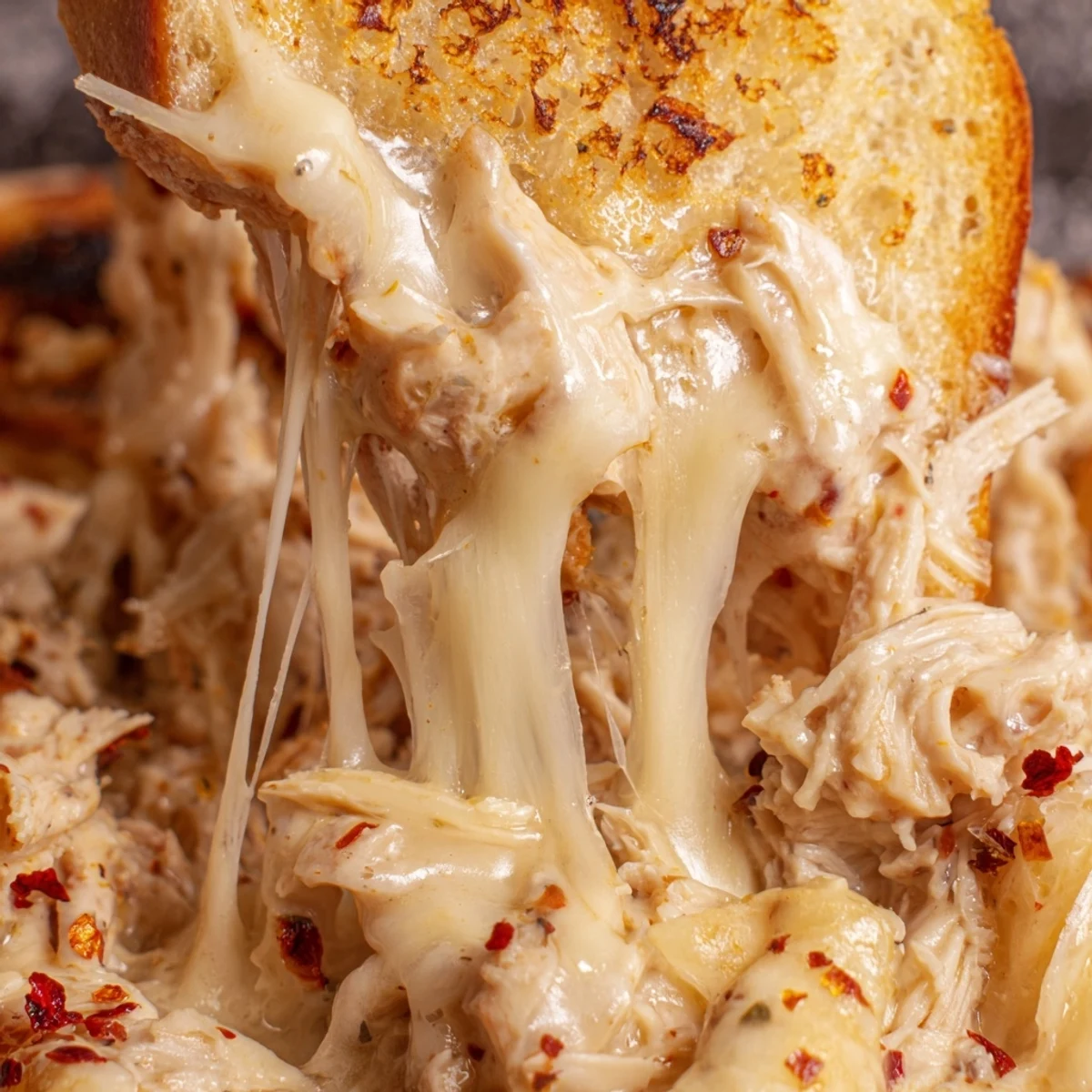 Serve Viral Chicken Alfredo Garlic Bread with a fresh green salad for a complete weeknight dinner.