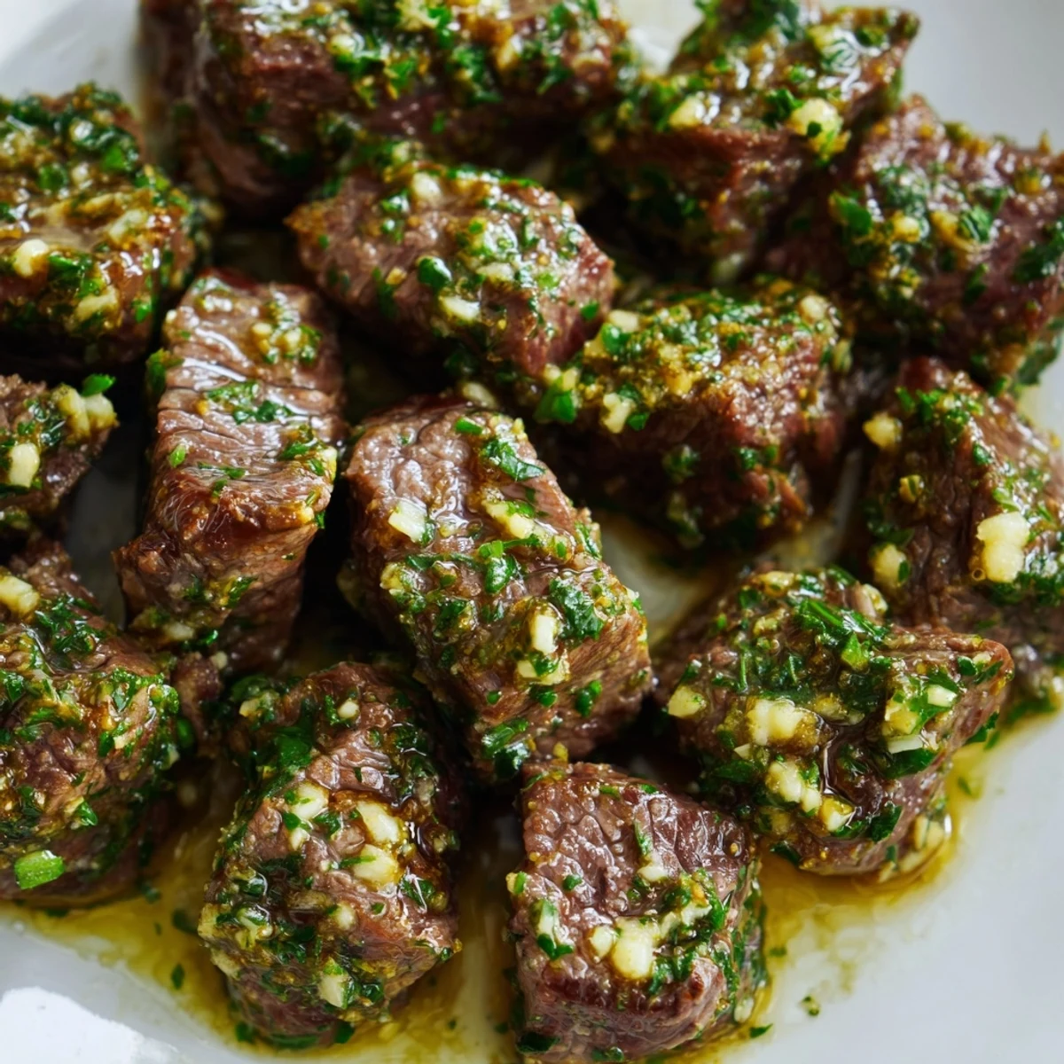 Tender seared steak bites tossed in creamy cowboy butter with red pepper flakes and citrus