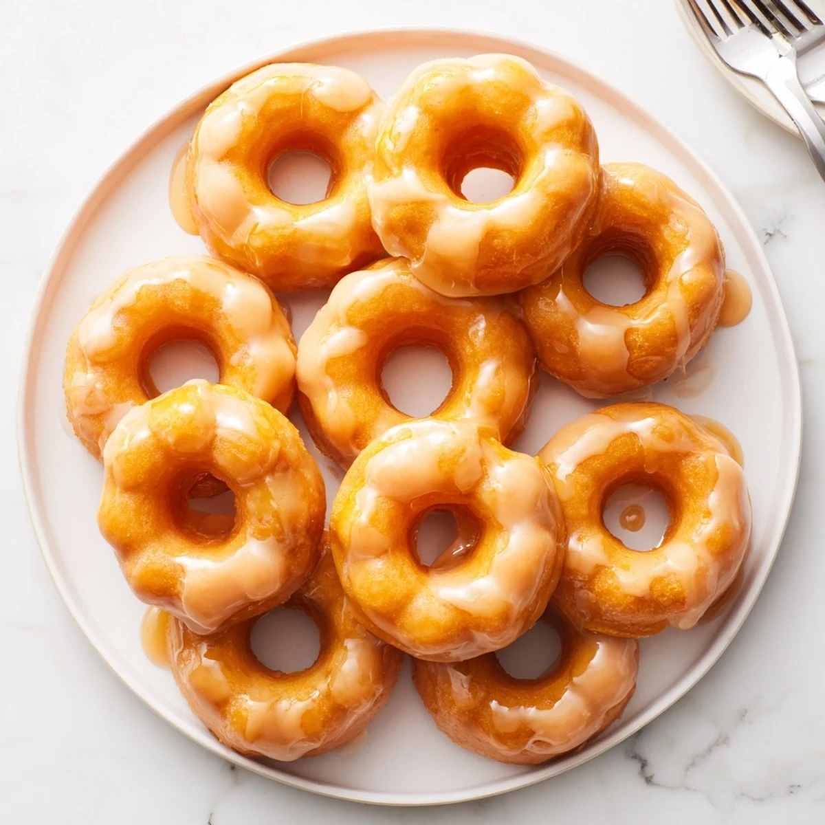 Baked pumpkin mochi donuts featuring smooth maple glaze and soft rice flour texture