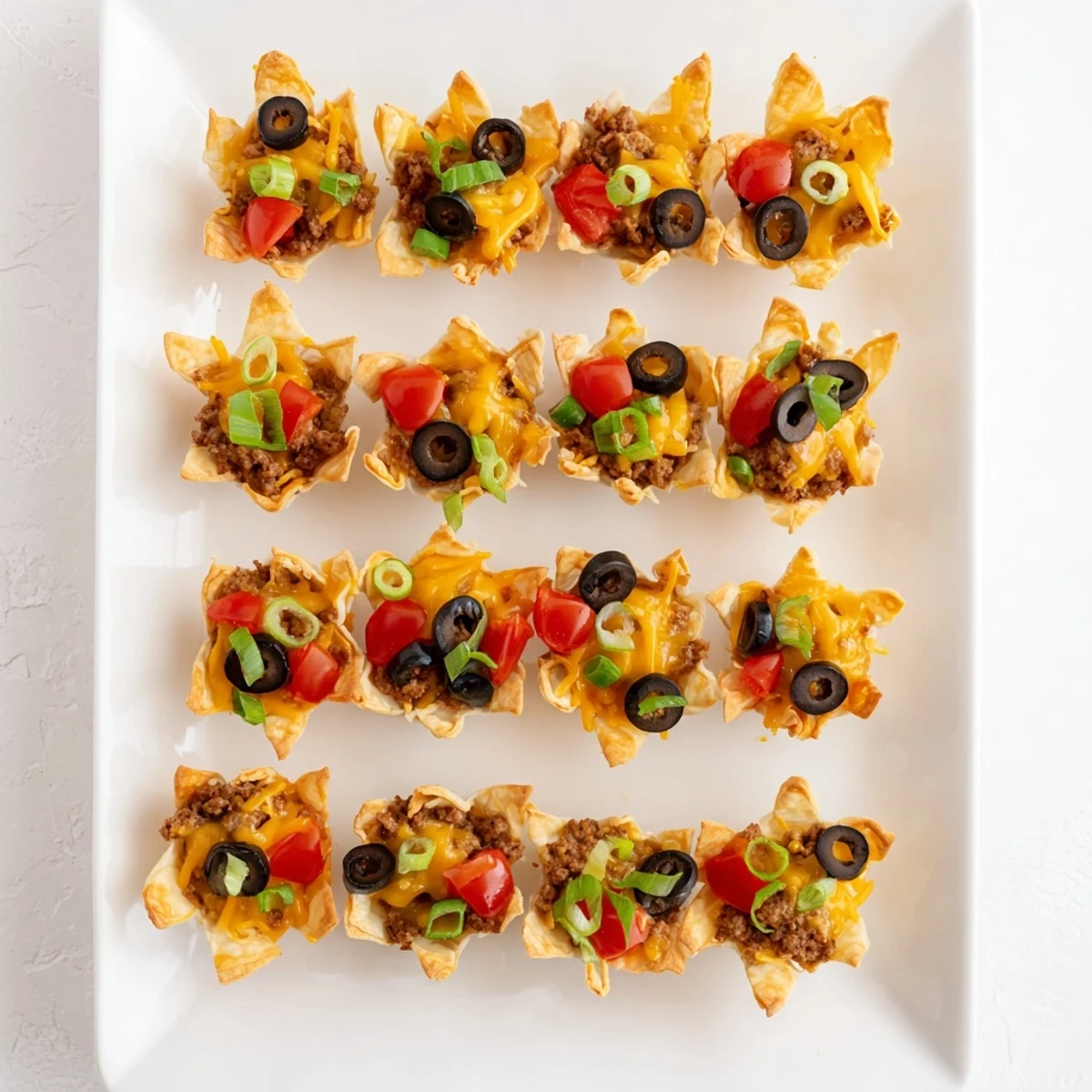 Baked Tex-Mex Taco Ranch Bites filled with creamy ranch and seasoned ground beef