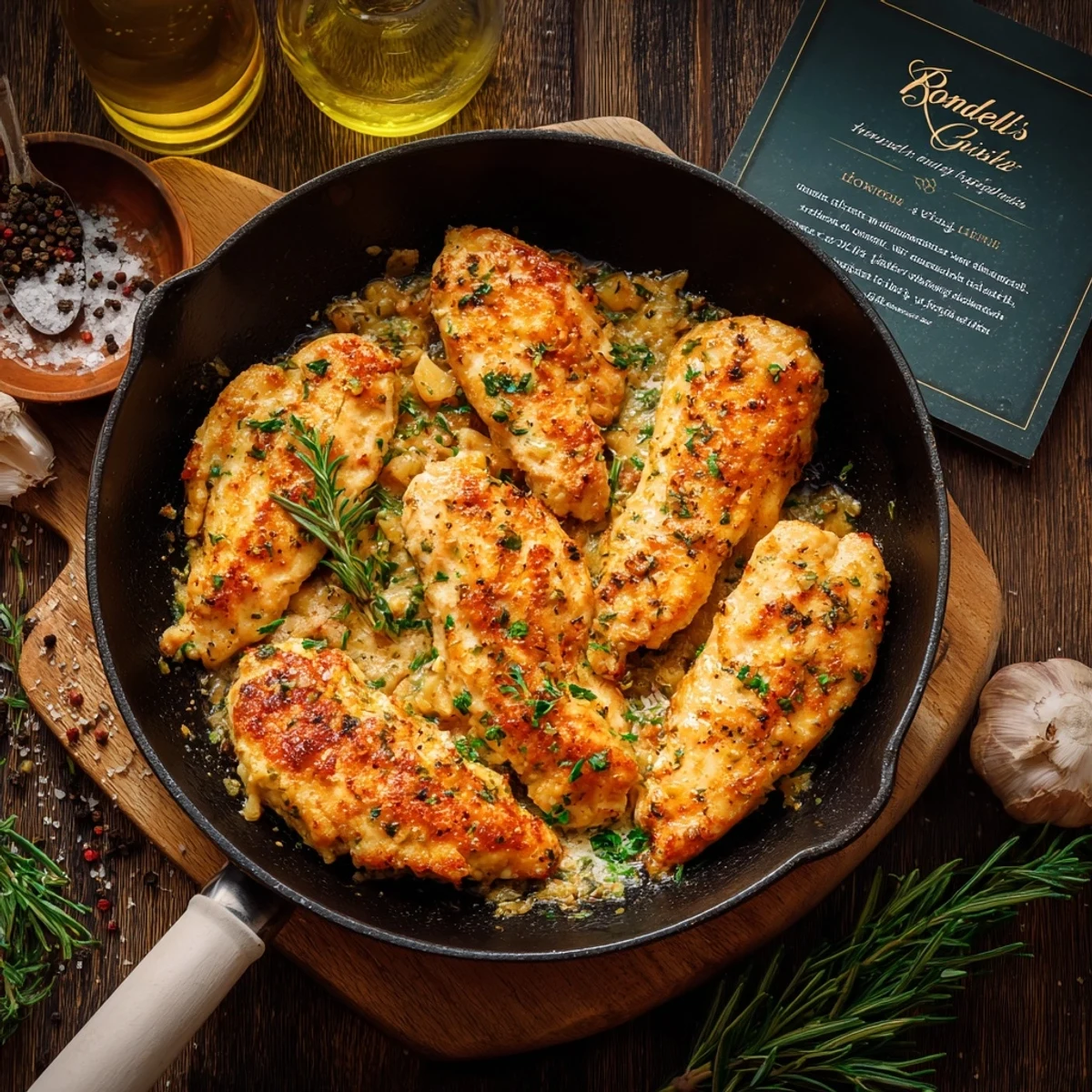 Golden brown Crockpot Million Dollar Chicken topped with melted mozzarella and crispy crumbled bacon