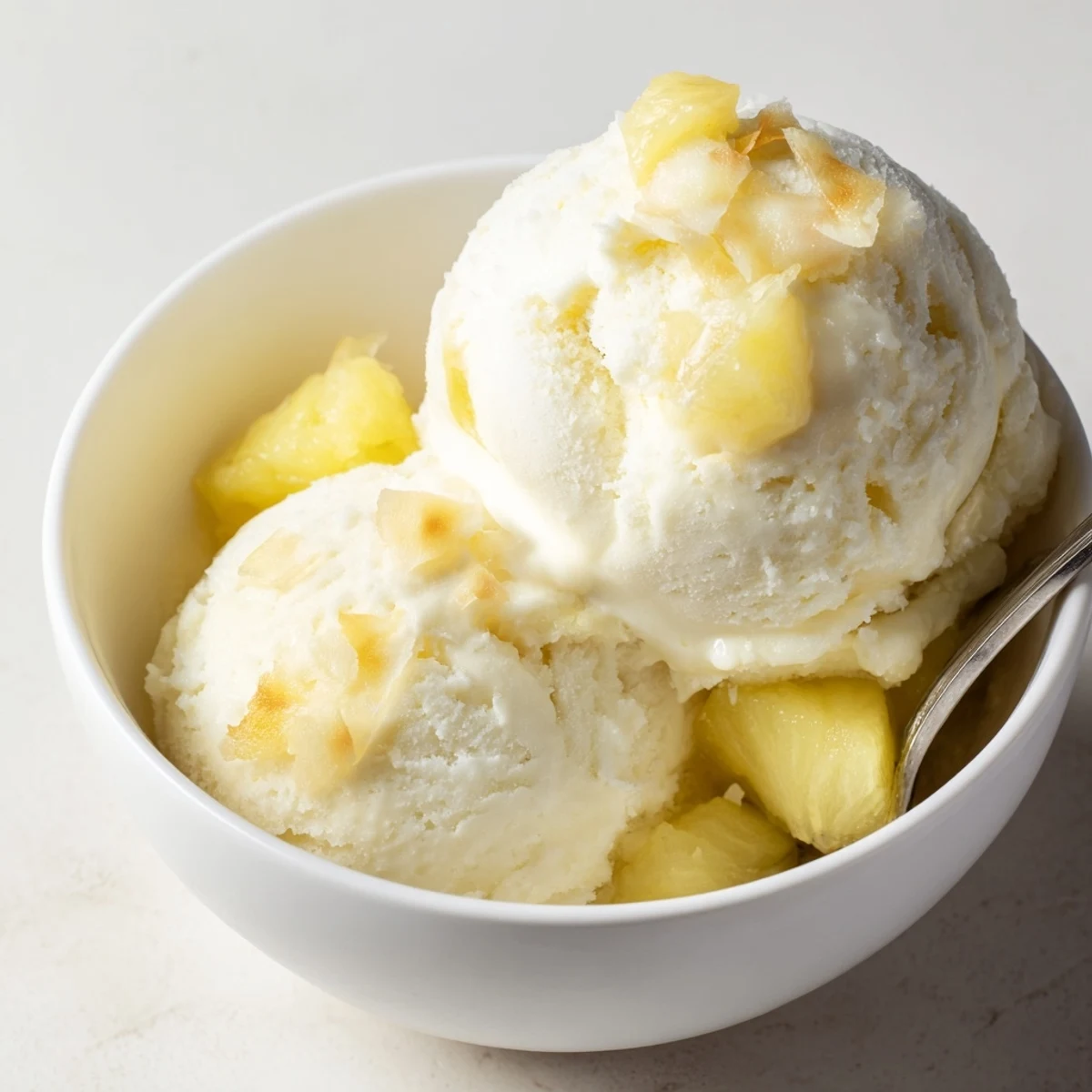Creamy Pineapple Ice Cream Delight