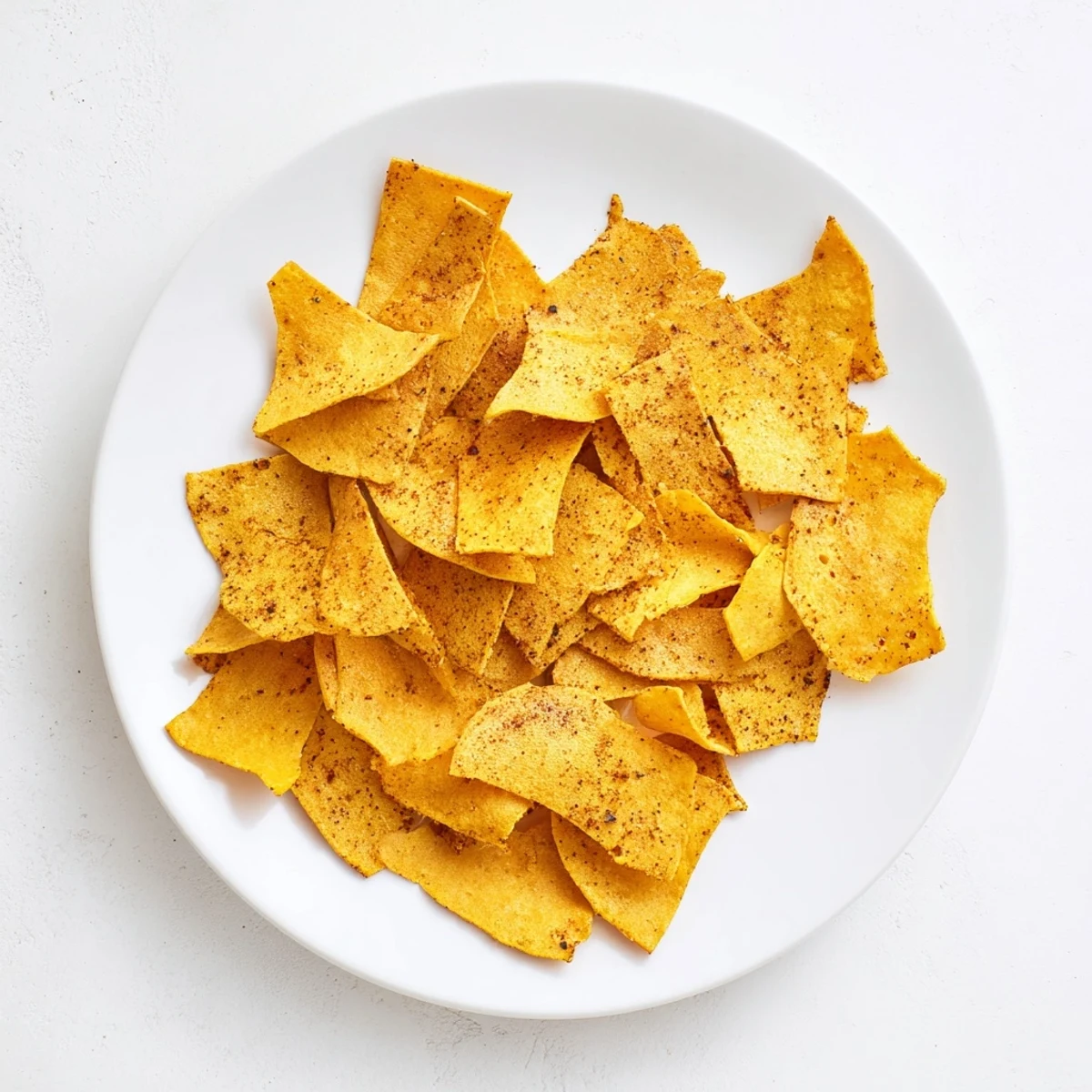 Crispy baked chickpea chips sprinkled with spices, perfect alongside your favorite dipping sauce
