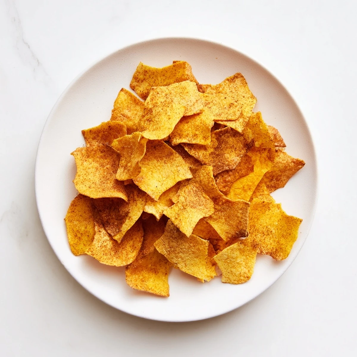 Homemade chickpea chips broken into bite-sized pieces, showing their irresistibly crunchy texture
