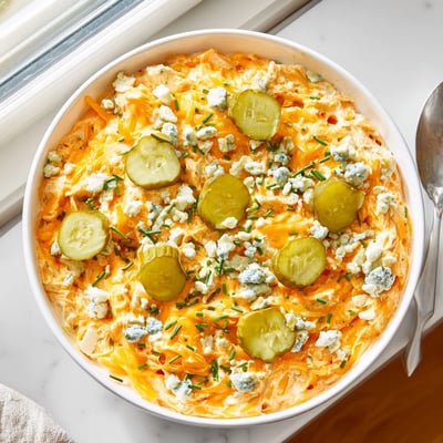 Delicious Buffalo Pickle Dip